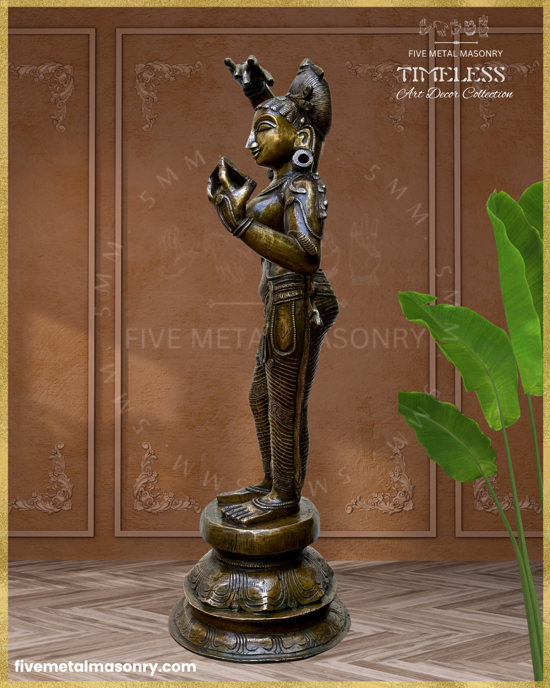 Darpana Sundari  Panchaloha Bronze Icon - 24"- Timeless Collection