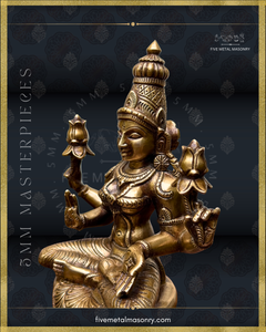 Lakshmi Panchaloha Bronze Icon - 10" with arch - Masterpieces Collection