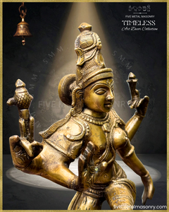 Ardhanarisvara | Shiva-Parvati composite Panchaloha Bronze Icon - 13"- Timeless Collection