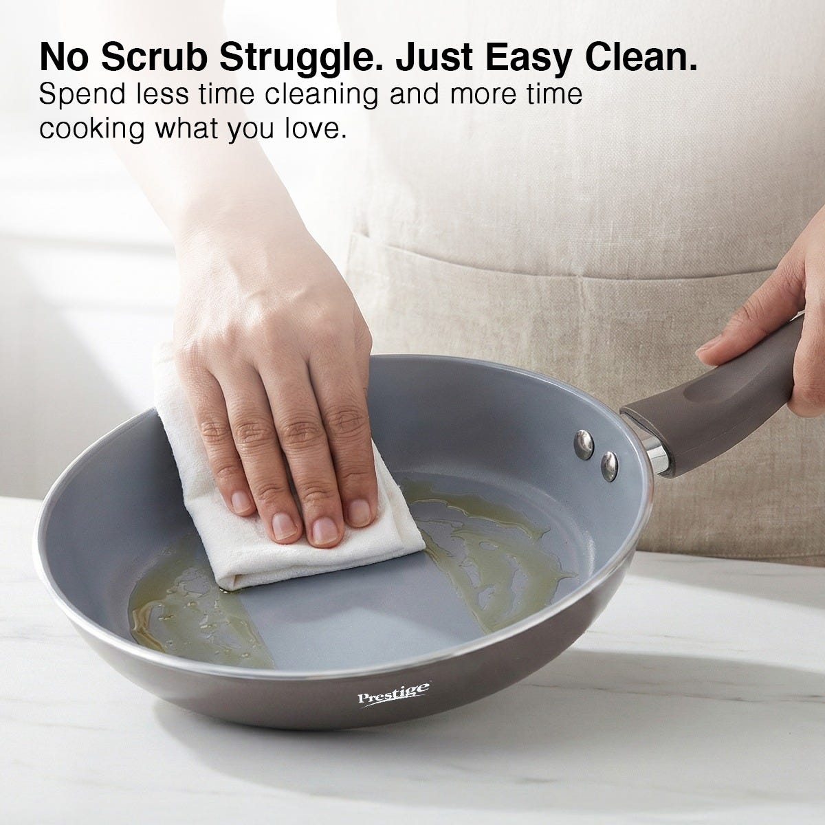 Prestige Ceraglide Duo Ceramic Coating Non Stick Aluminium Cookware Omni Tawa Dia 25 cm, Prestige Ceraglide Duo Ceramic Coating Non Stick Aluminium Cookware Fry Pan Dia 24 cm (1.6 Litre)
