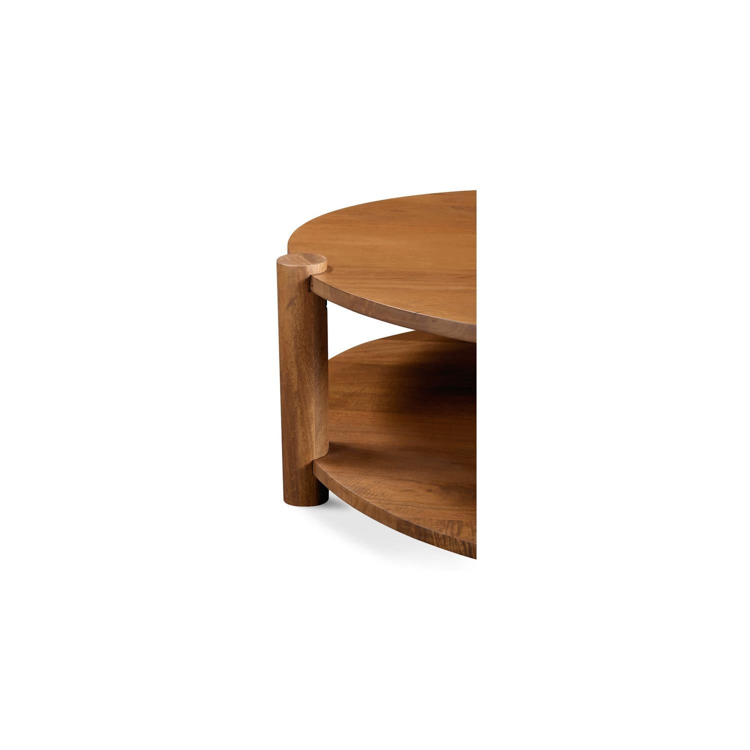 Titoz – Modern Round Mango Wood Coffee Table