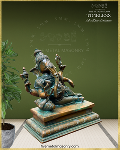 Sayana Ganesa Panchaloha Bronze Icon - 6.5" - Timeless Collection