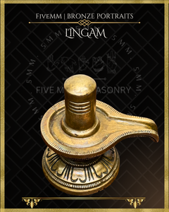 Shiva Lingam Panchaloha Bronze Icon - 3"