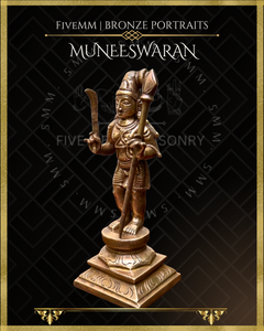 Muneeswaran Panchaloha Bronze Icon - 6.5"