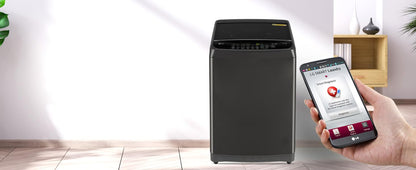 LG Smart Choice, 9 Kg, 5 Star, Smart Inverter Technology, Turbodrum, Fully Automatic Top Load Washing Machine (T90AJMB1Z, Jetspray+, Turbowash, Auto Tub Clean after every wash cycle, Middle Black)