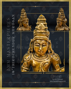 Thiruchendur Murugan Panchaloha Bronze Icon - 10"-  Masterpieces Collection