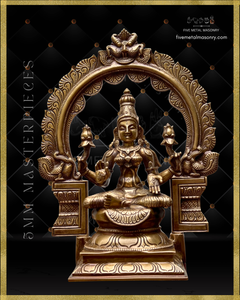 Lakshmi Panchaloha Bronze Icon - 10" with arch - Masterpieces Collection