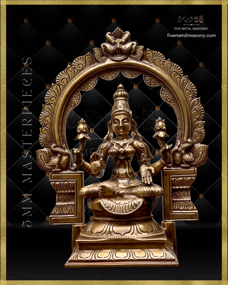 Lakshmi Panchaloha Bronze Icon - 10" with arch - Masterpieces Collection