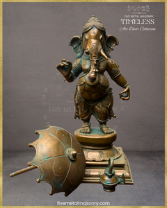 Mappillai Ganesha  Panchaloha Bronze Icon - 11"- Timeless Collection