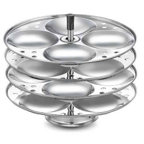 Judge By Prestige 4 Stainless Steel Idly Plates| Cook 16 Idlis At Once with 4 Plates| Convenient| Versatile