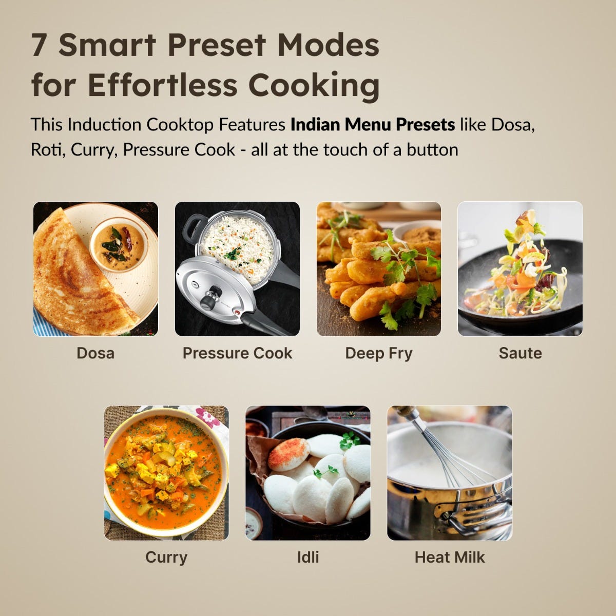 Prestige PIC 3.1 V3 2000W Induction Cooktop, Whistle Counter, 4KV Surge Protection + Prestige Omega Deluxe Granite Alpha 3 Pc BYK Non-Stick Set: Kadai 24cm with Glass Lid, Omni Tawa 28cm, Fry Pan 24cm