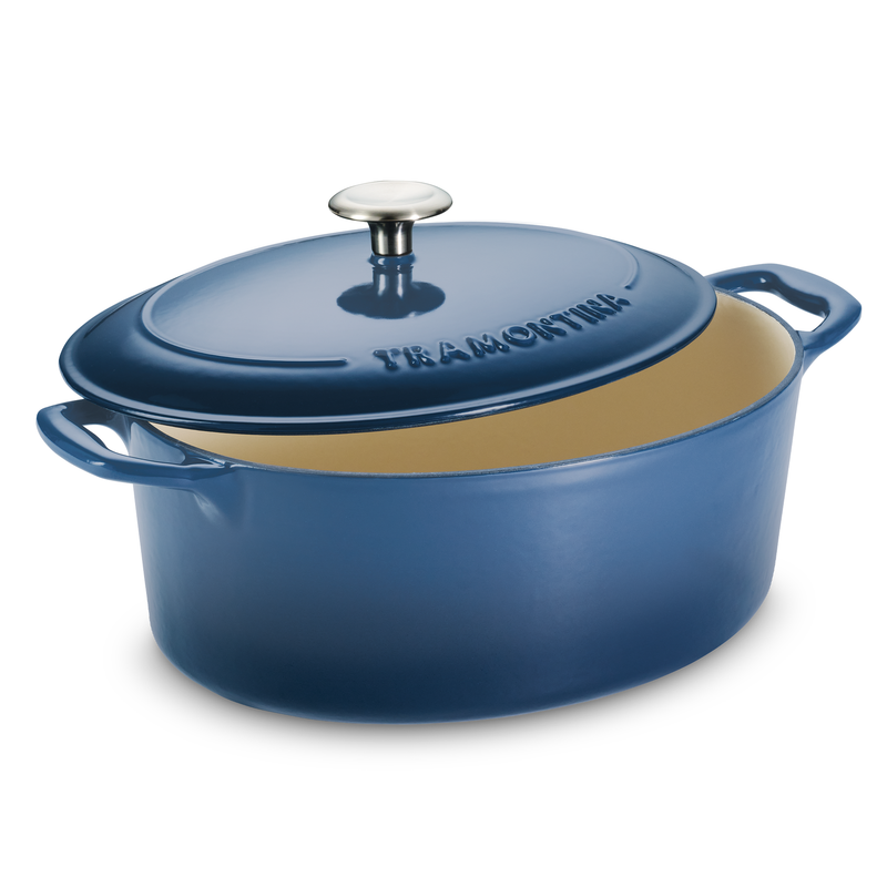 Bestow Enameled Cast Iron Covered Oval Dutch Oven 5.2 Litre MB