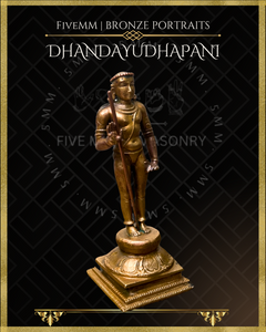 Dhandayudhapani Murugan Panchaloha Bronze Icon - 5.5"