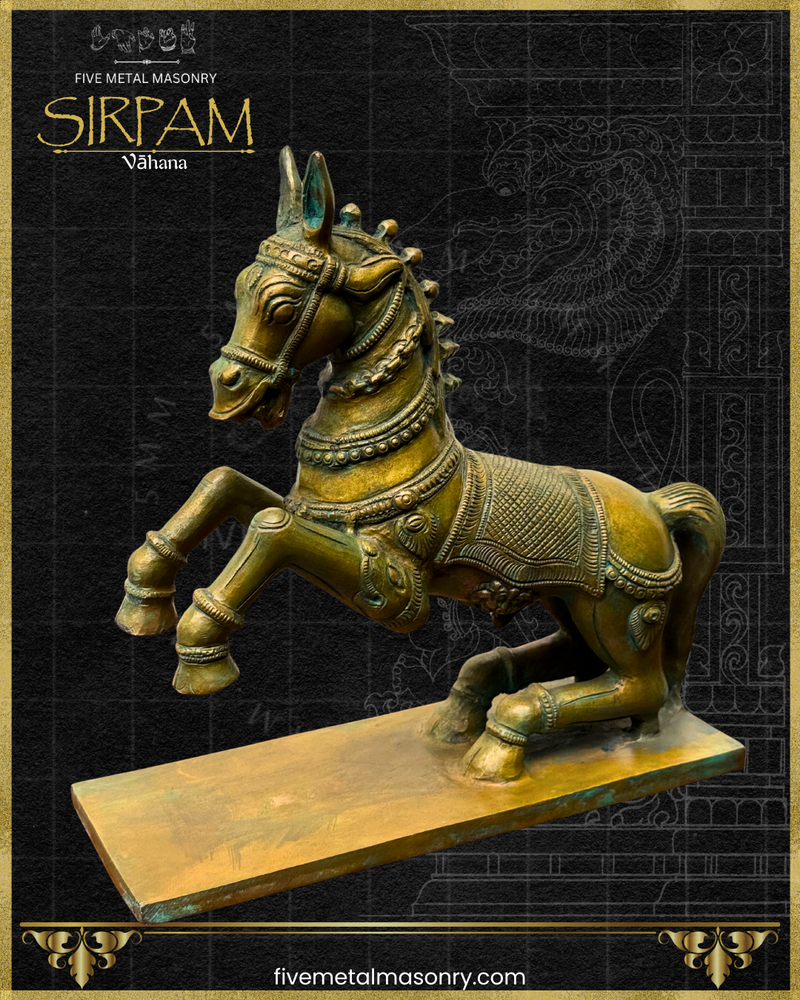 Asva:Horse Panchaloha Bronze Icon - 9" - Sirpam Collection