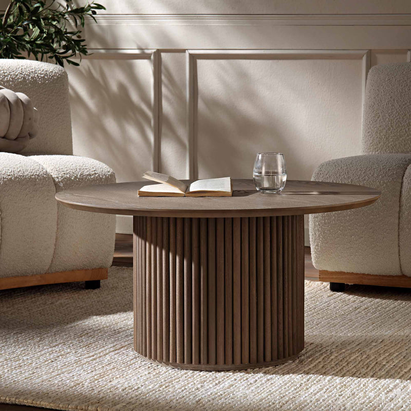 Wynmist Round Solidwood Pedestal Coffee Table