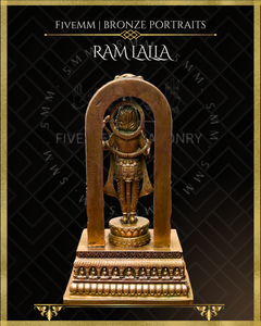 Ayodhya Ramlalla Panchaloha Bronze Icon - 6" with arch