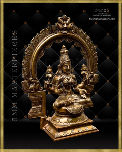 Lakshmi Panchaloha Bronze Icon - 10" with arch - Masterpieces Collection