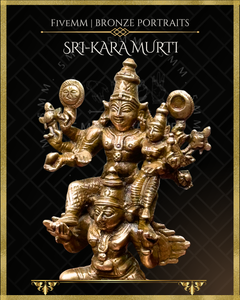 Vishnu with Lakshmi on Garuda Panchaloha Bronze Icon - 5"