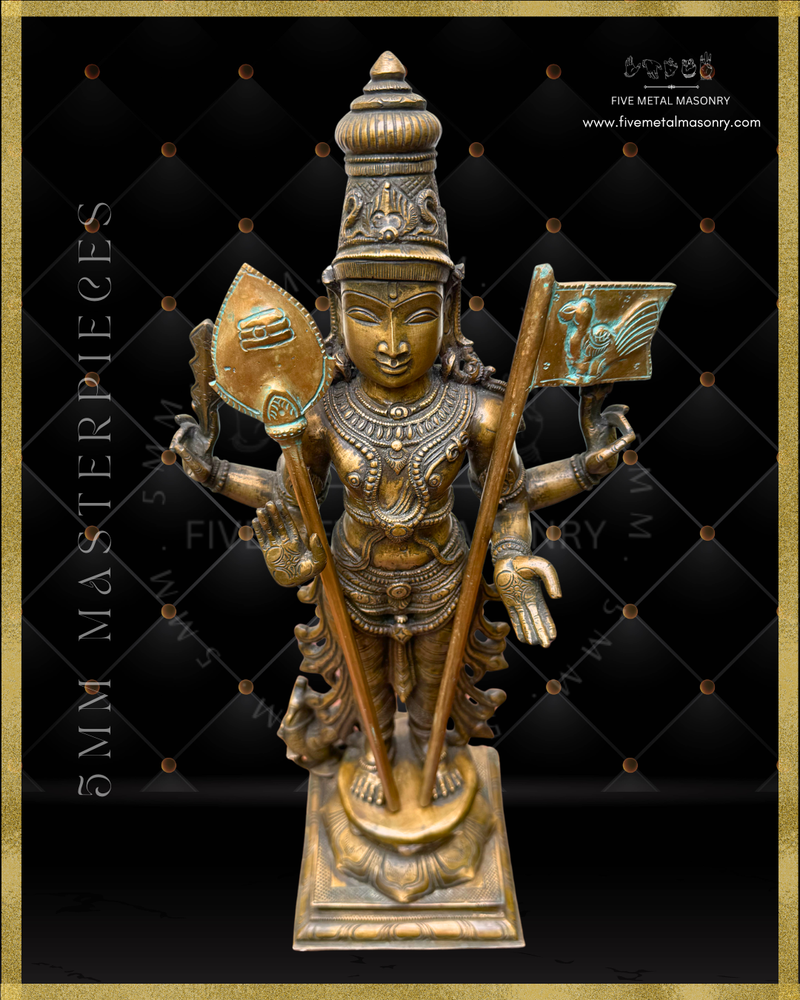 Murugan Panchaloha Bronze Icon - 18" - Masterpieces Collection