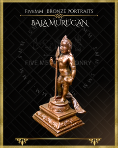 Bala Murugan Panchaloha Bronze Icon - 3"