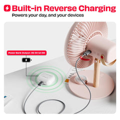 All-day Wireless Rechargeable Table Fan with Mood Light and Magnetic Remote | LĪT [v3]