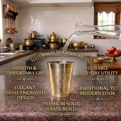 Brass Handcrafted Glass Pair
