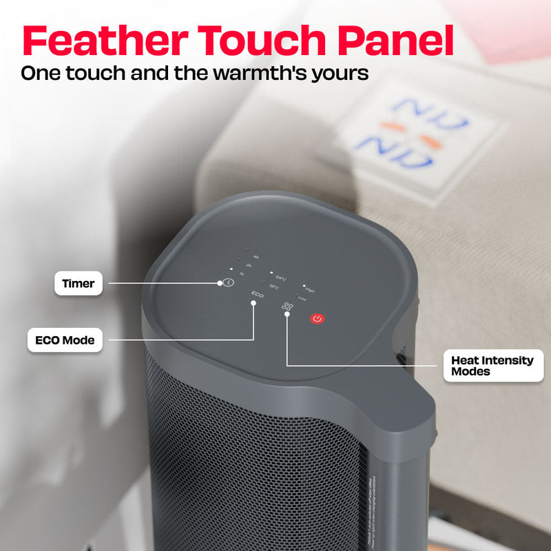 HÖT BAR | 2200W Space Heater with PTC Technology and Feather Touch Panel