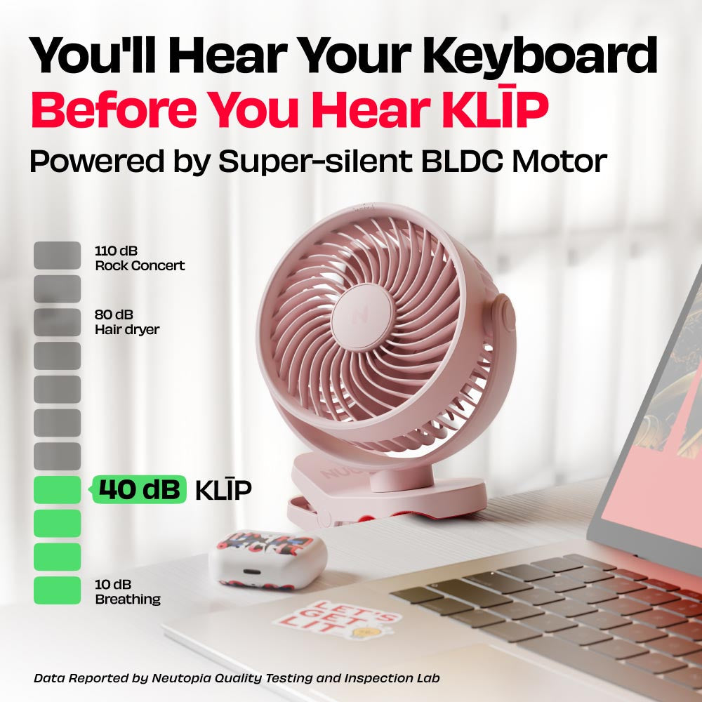 Personal Clip Fan with SharkGrip™ | KLĪP