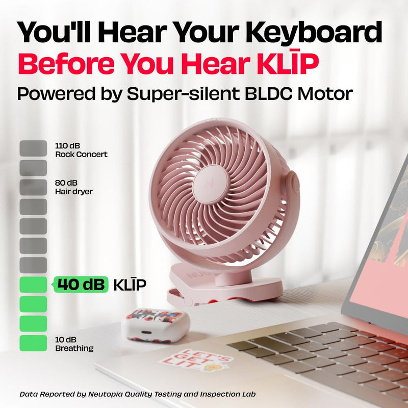 Personal Clip Fan with SharkGrip™ | KLĪP