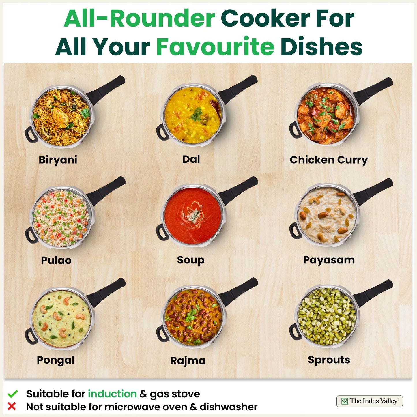 QuicKooker Tri-Steel Stainless Steel Pressure Cooker, Premium Quality, 3 Layer Heavy Bottom, 100% Safe, ISI Certified, 3 Yr Warranty, Induction & Gas, 3/5 L