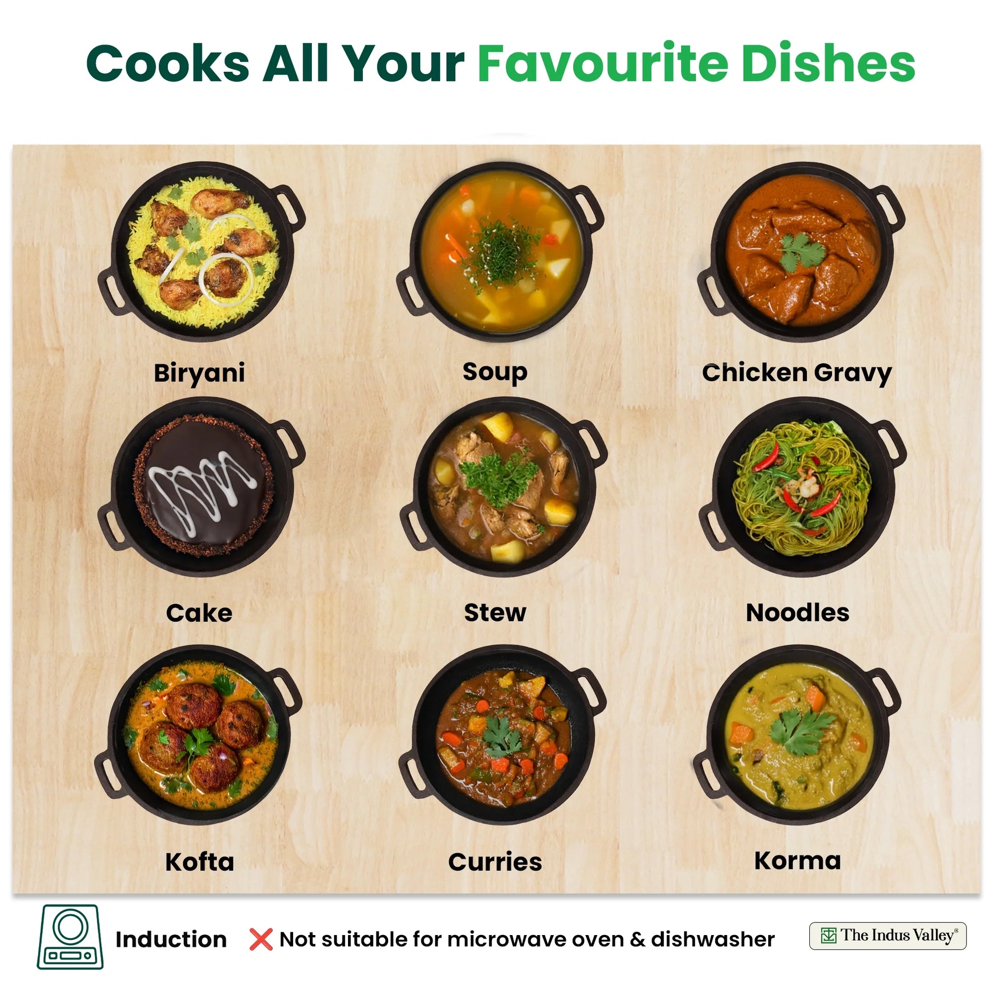 CASTrong Cast Iron Dutch Oven/ Casserole with Lid,Pre-seasoned, 100% Pure, Toxin-free, Induction, 26.5cm, 5 Liter, 7.9 kg