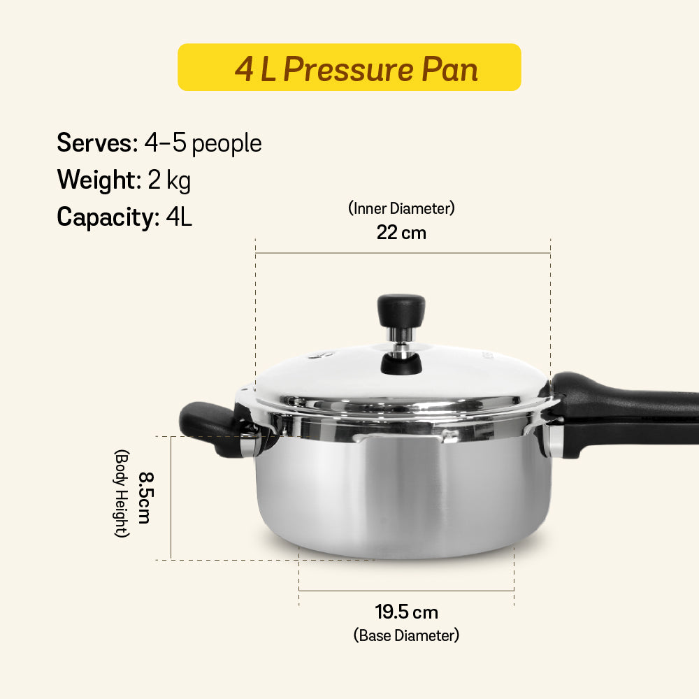 MEYER Presta 4L Tri-ply Pressure Pan