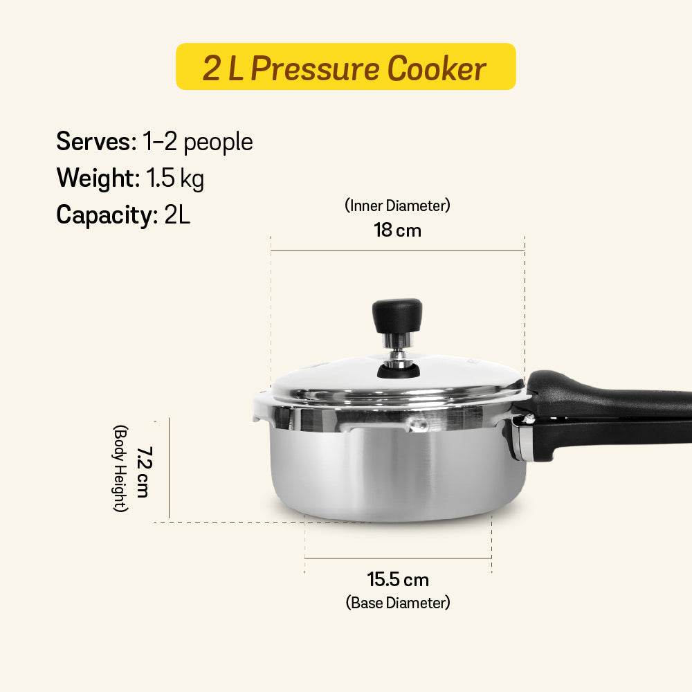 MEYER Presta set of 3 Tri-ply Pressure Cooker (2L, 3L, 5.5L)