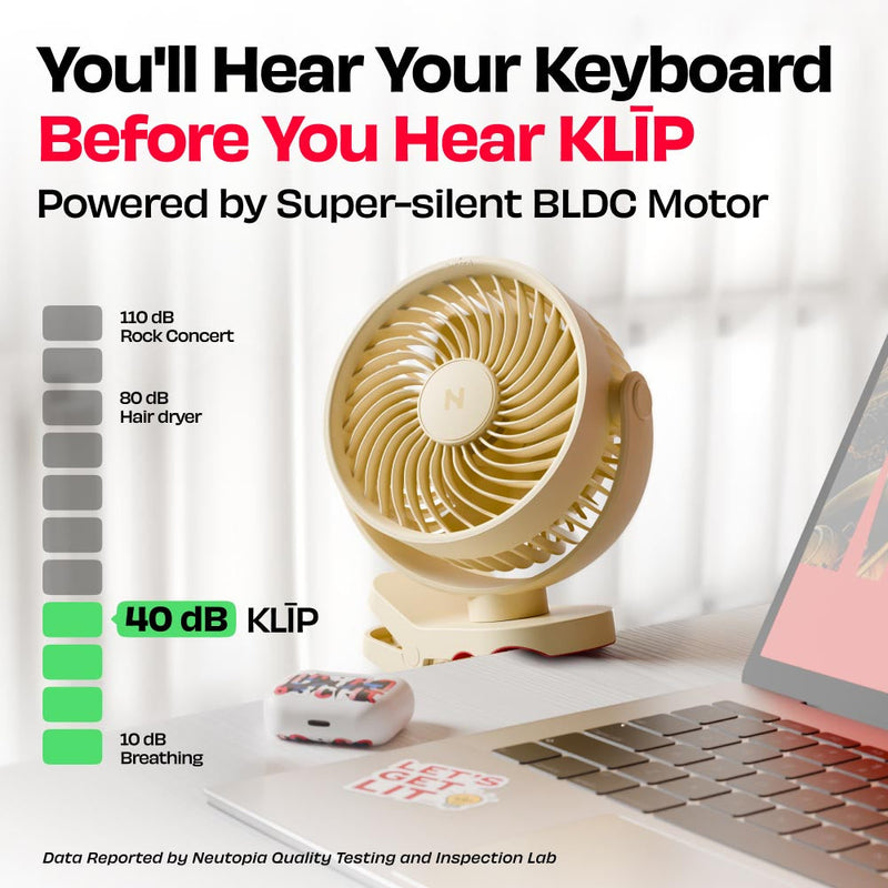 Personal Clip Fan with SharkGrip™ | KLĪP