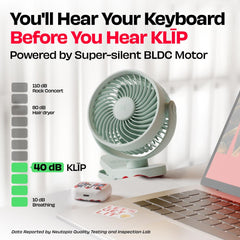 Personal Clip Fan with SharkGrip™ | KLĪP