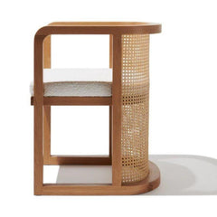 Wooden Cane Lounge Chair