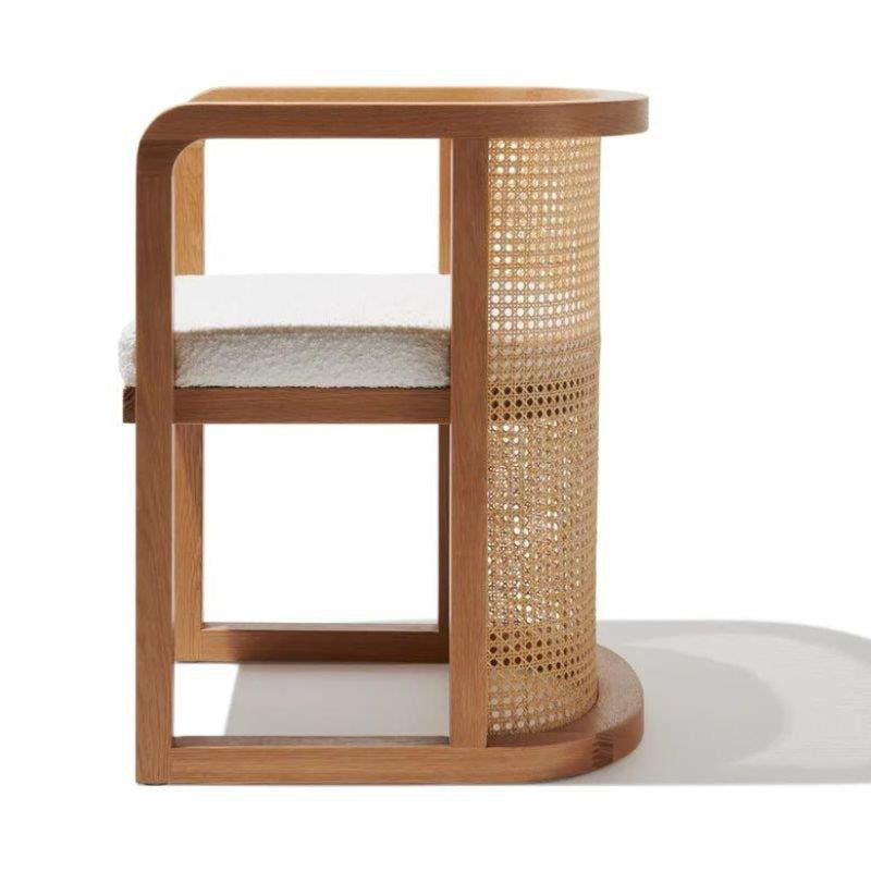 Wooden Cane Lounge Chair