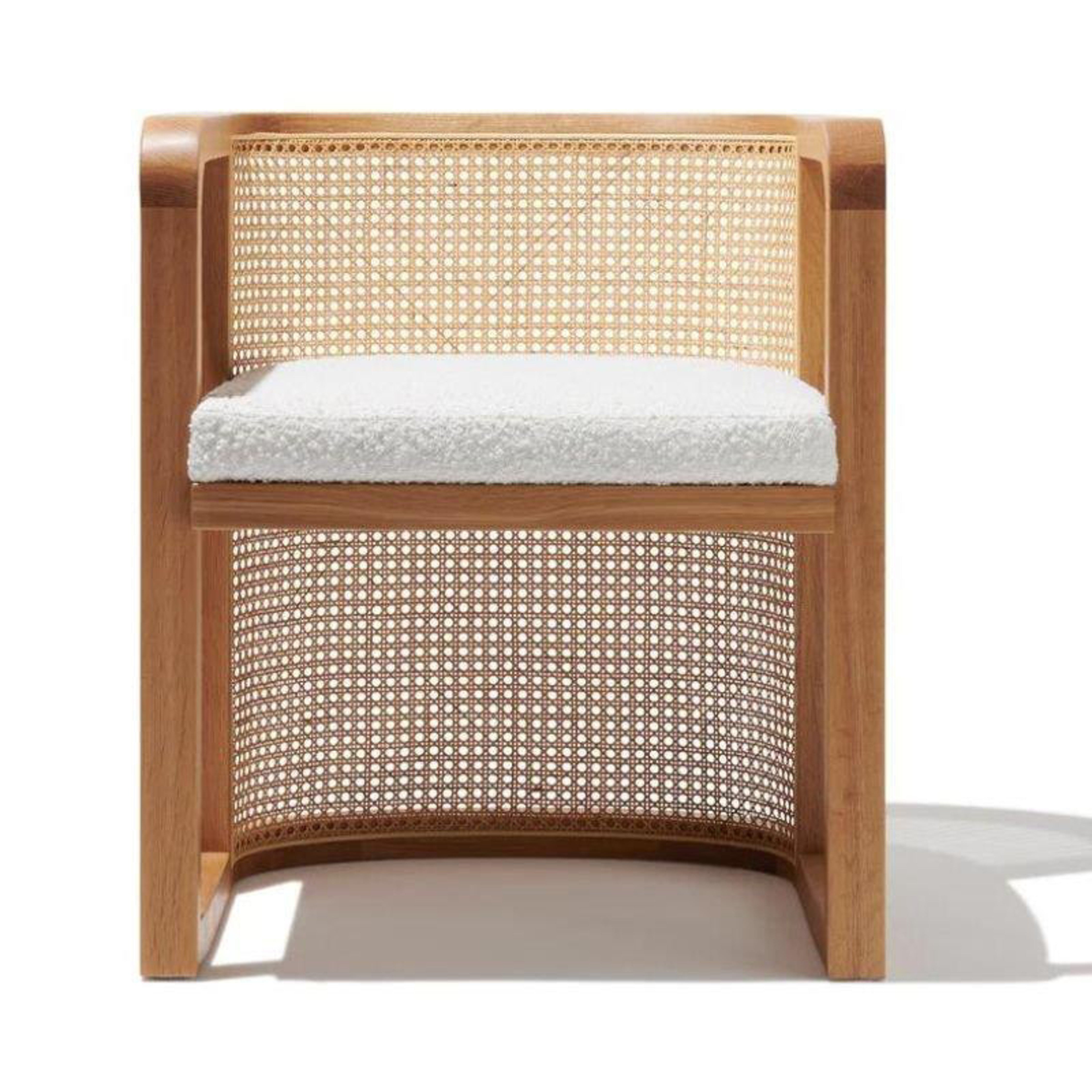 Wooden Cane Lounge Chair