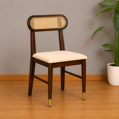Ashton Solid Wood Rattan Cane Chair Set Of 2
