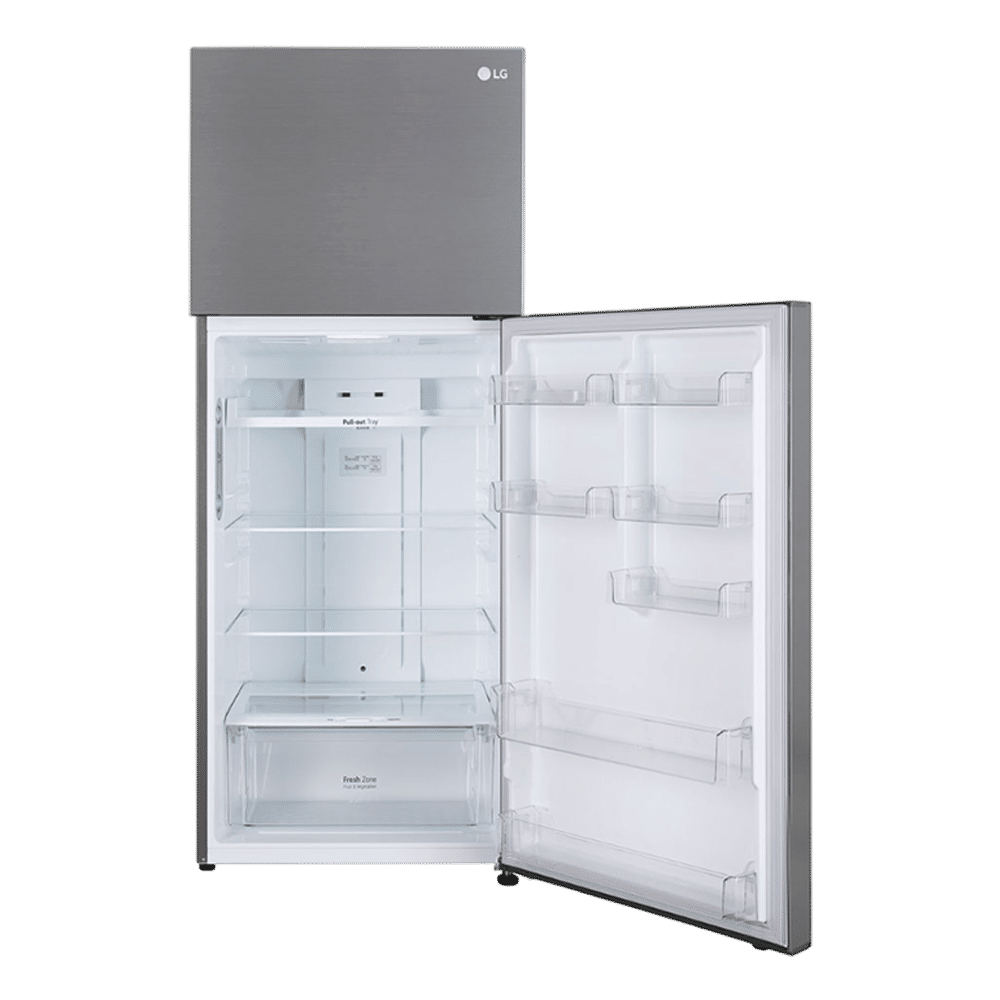 LG 446 Litres 1 Star Frost Free Double Door Convertible Refrigerator with Door Cooling Plus Technology (GL-T502CPZR, Shiny Steel)