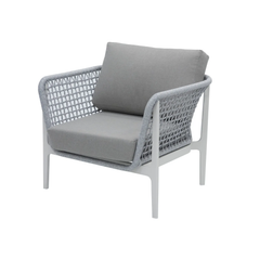 Louella Outdoor Garden Balcony Sofa Set  5 Seater, 1 Single seater and 1 Center Table Set, Braid & Rope(Grey)