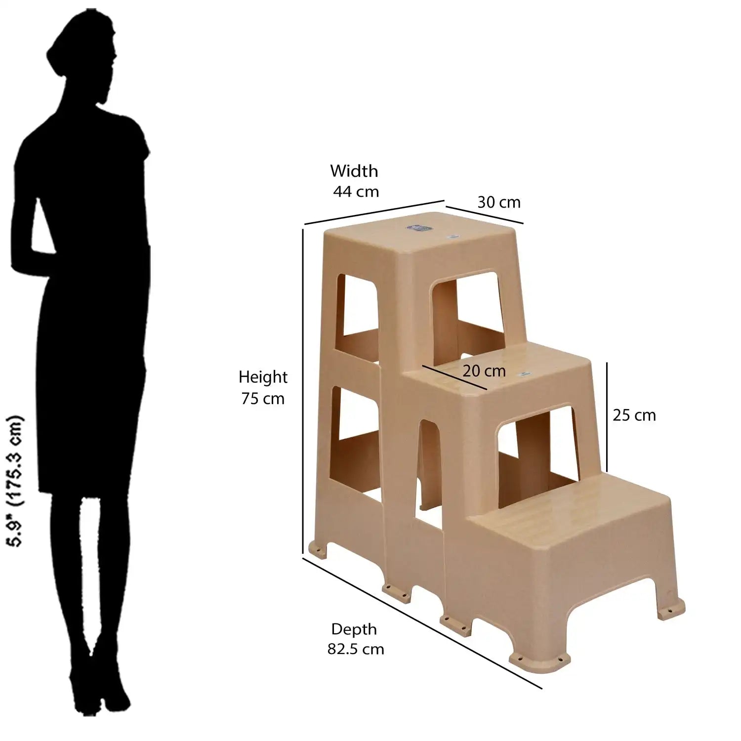 Nilkamal Kick Plastic Step Stool