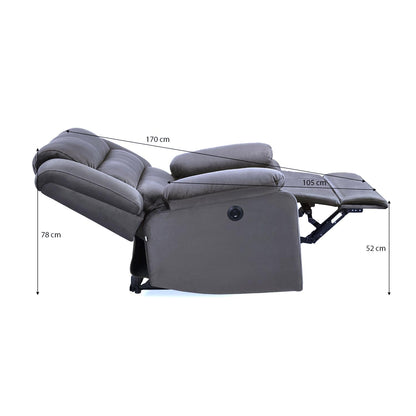 Nilkamal Sierra 1 Seater Electric Recliner Sofa (Brown)
