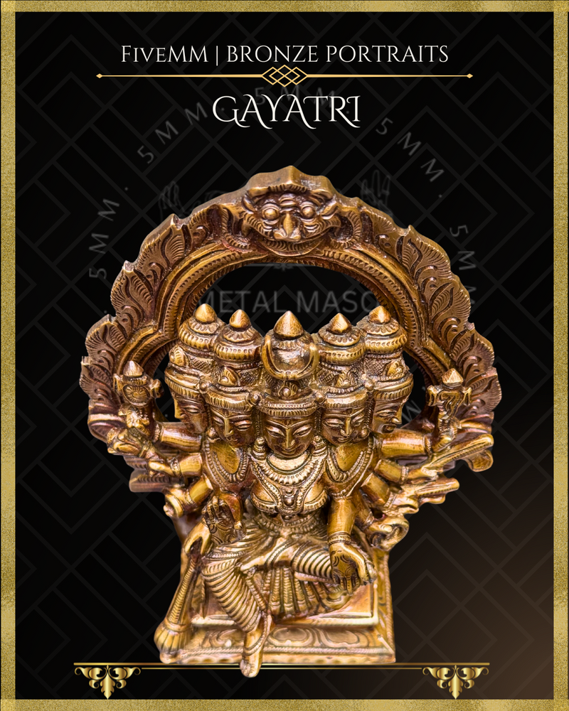 Gayatri Panchaloha Bronze Icon - 6"