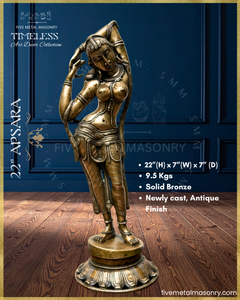Apsara  Panchaloha Bronze Icon - 22"- Timeless Collection