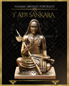Adi Shankaracharya - 3" Panchaloha Bronze Icon