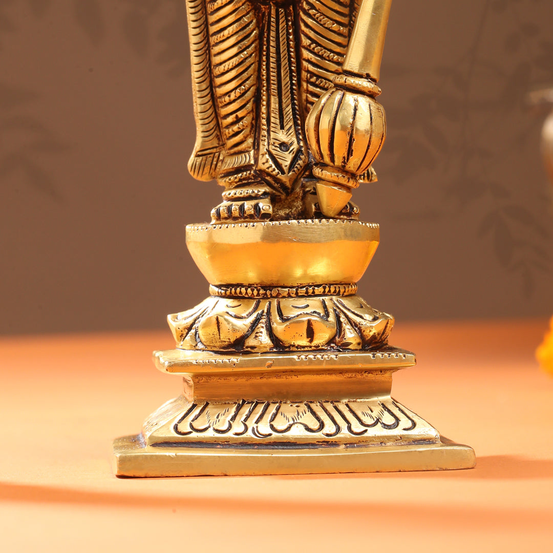 Brass Standing Vishnu Lakshmi Set (10.5 Inch)