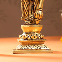 Brass Standing Vishnu Lakshmi Set (10.5 Inch)