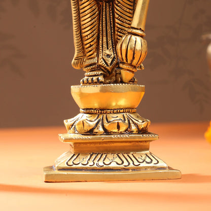 Brass Standing Vishnu Lakshmi Set (10.5 Inch)
