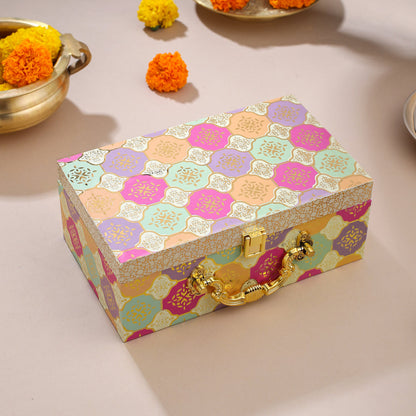 Brass Ladoo Box Gift Hamper (2 Inch)